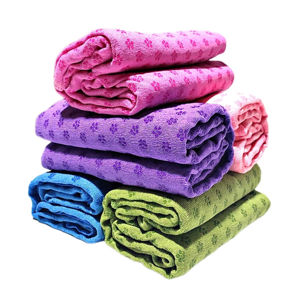 PVC flor de ameixa yoga toalha doméstica absorvente de suor engrossado antiderrapante toalha pano tapete portátil yoga F