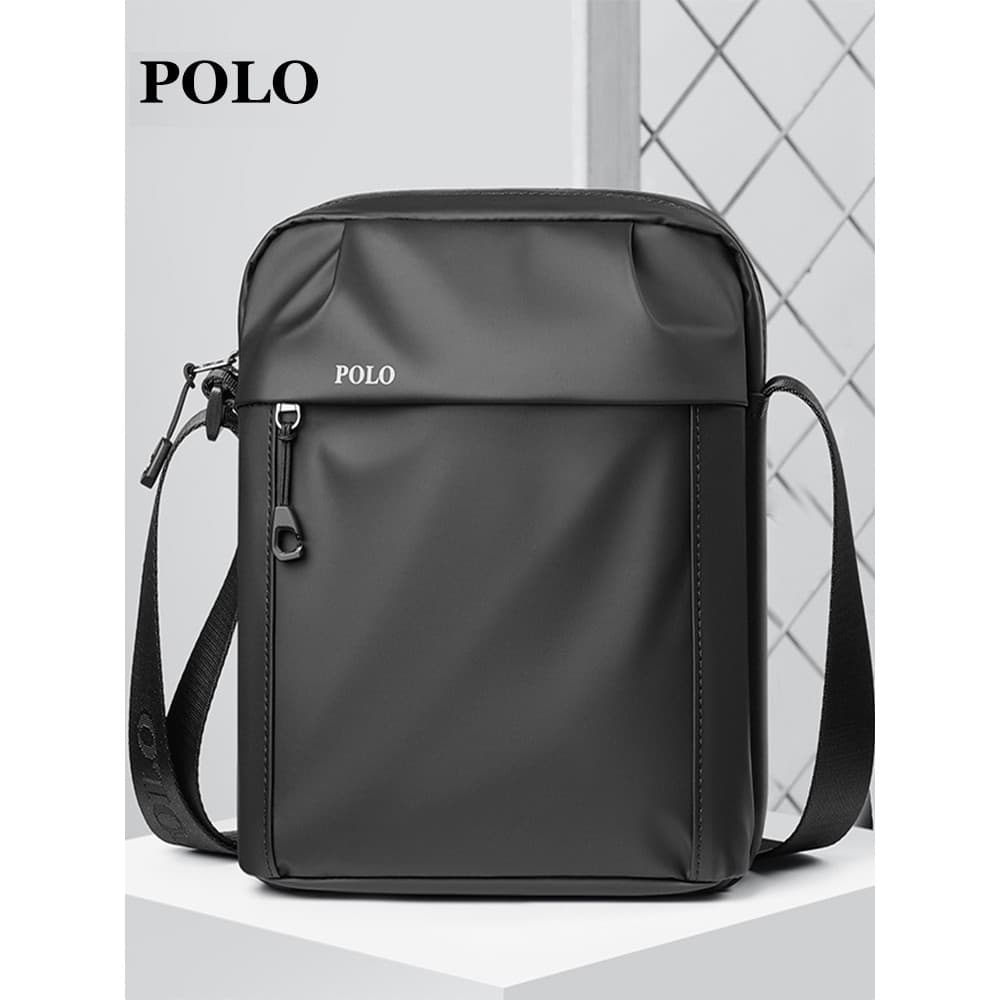 Polo cor sólida bolsa de ombro masculina grande capacidade moda na moda Cross-corpo saco de viagem bolsa de ombro Oxford