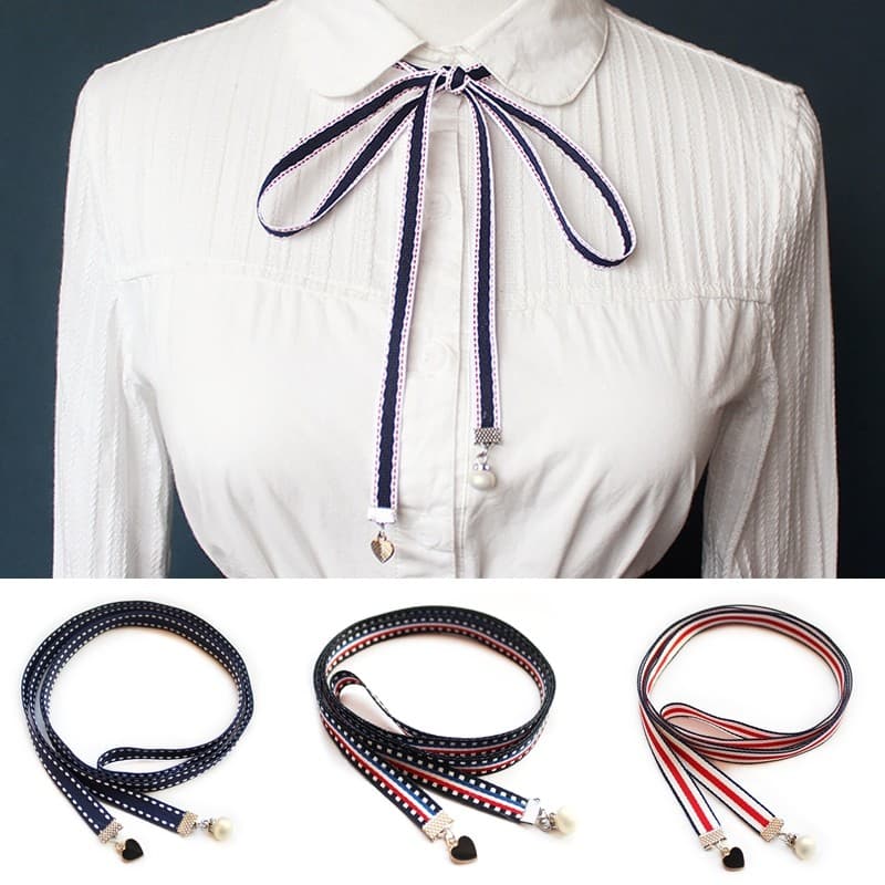 Senhoras gravata mão Streamer livre gravata borboleta camisa feminina estilo Preppy gravata borboleta auto gravata moda