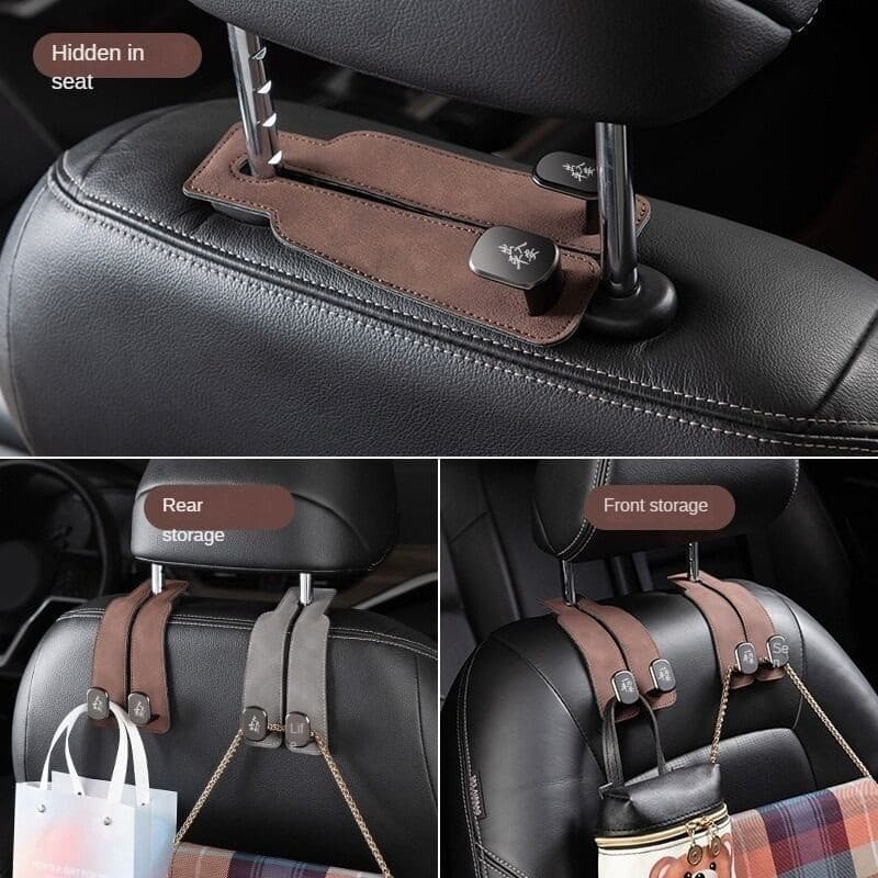 Gancho Traseiro Para Assento De Carro , Duplo Dianteiro Camurça De Alta Qualidade , Metal , Suporte Celular Vários Model