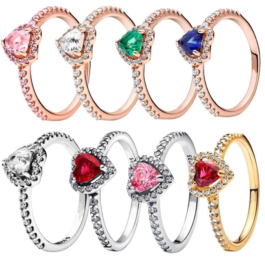 Anel de Noivado Feminino com Diamante em Vários Estilos da Moda, Presente para o Dia dos Namorados ou Aniversário