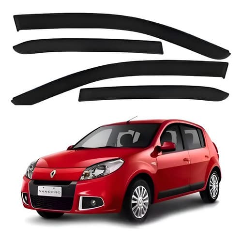 Calha Chuva Acrilica Fumê Sandero 2008 A 2014 4 Portas