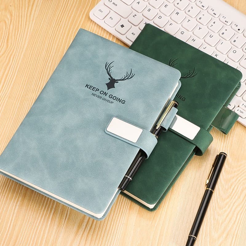 Caderno Agenda A5 360 Folhas Extra Grosso com Fecho Magnético Capa Couro Planner 2026
