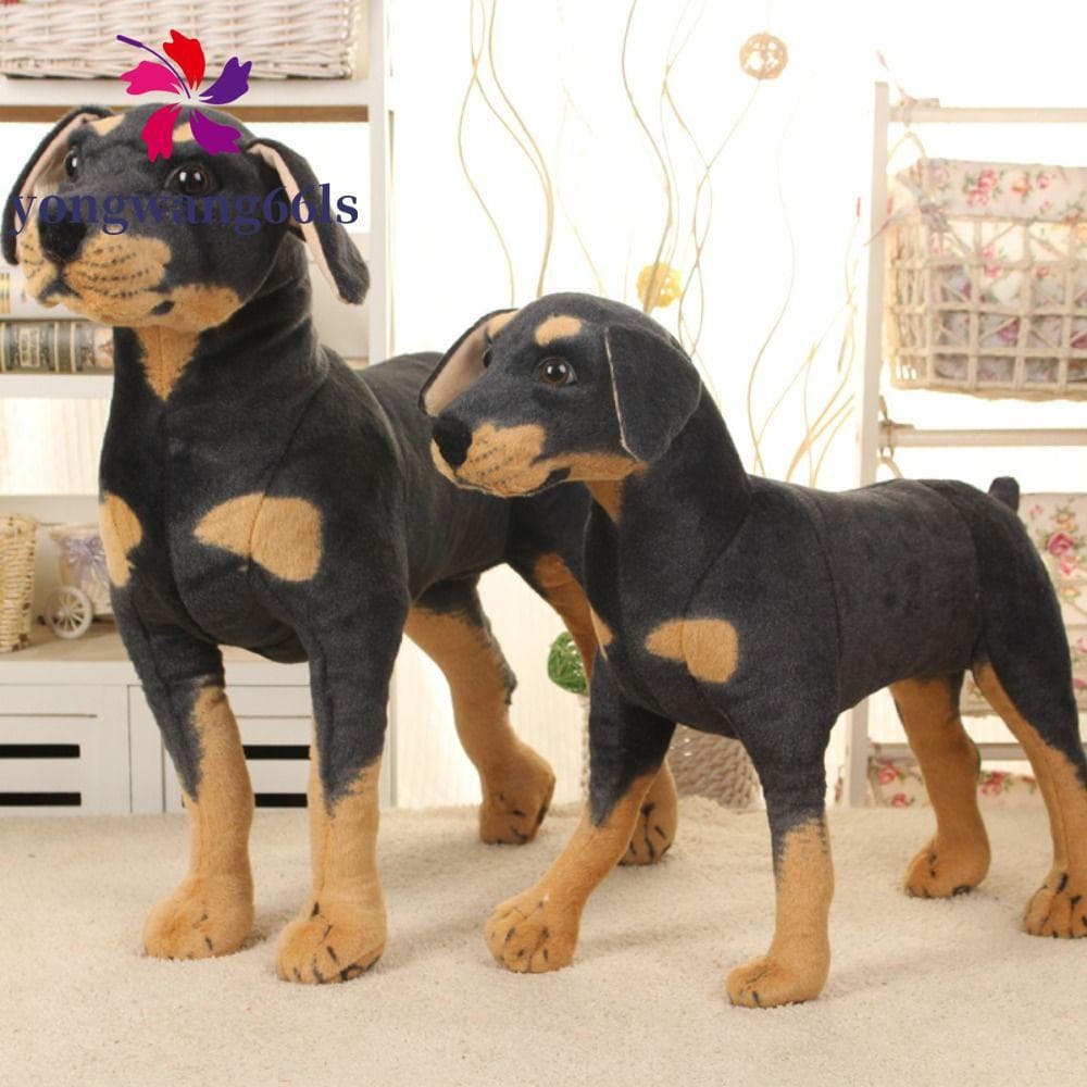 YONGWANG Boneca De Pelúcia , Simulação De Fotografia De Cachorro , Brinquedo Para Animal Preto Em Pé