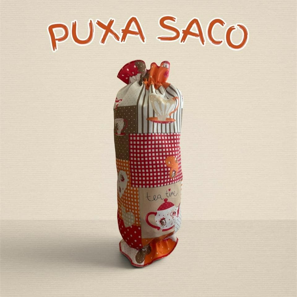 Puxa Saco / Porta Sacolas Organizador de Cozinha em Tecido Decorativo - ESTAMPAS VARIADAS