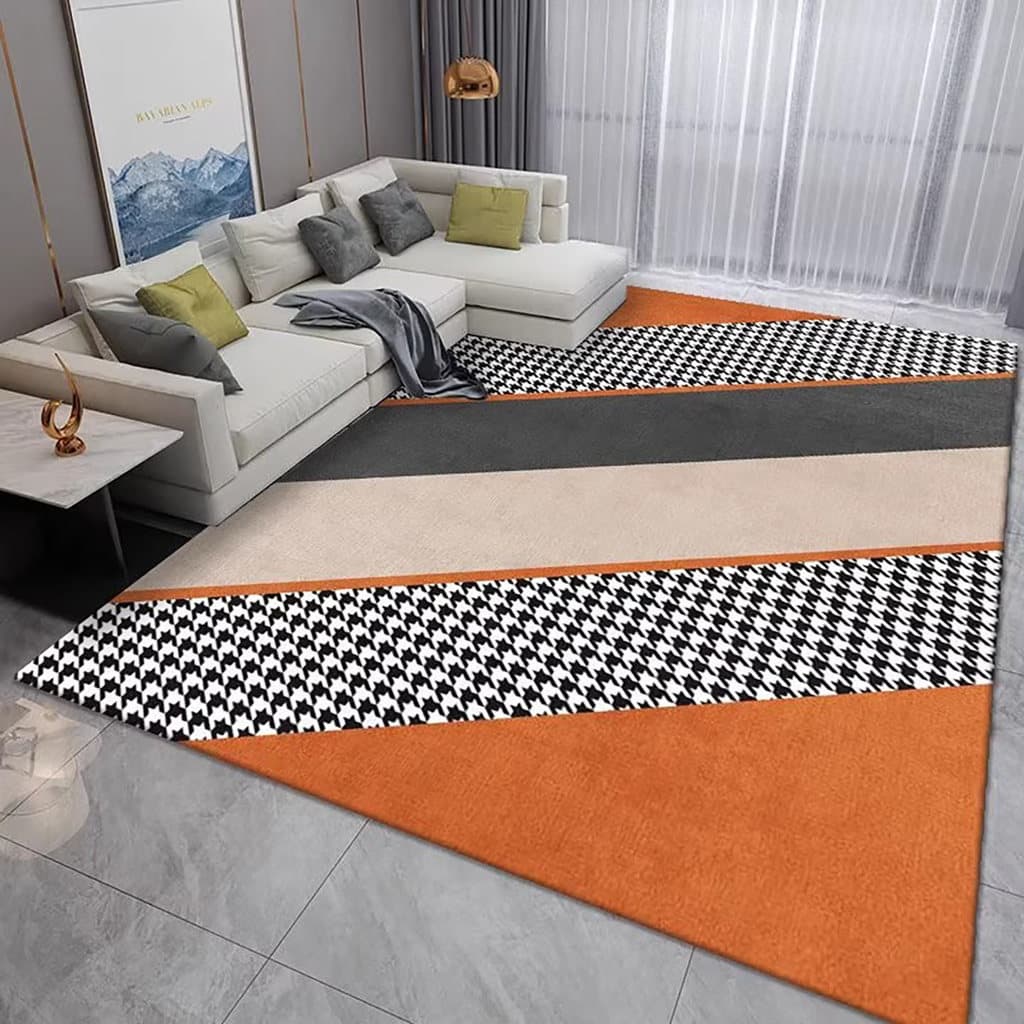 2025 Novo estilo tapete antiderrapante resistente ao desgaste engrossado sala de estar estilo simples luz luxo High-End