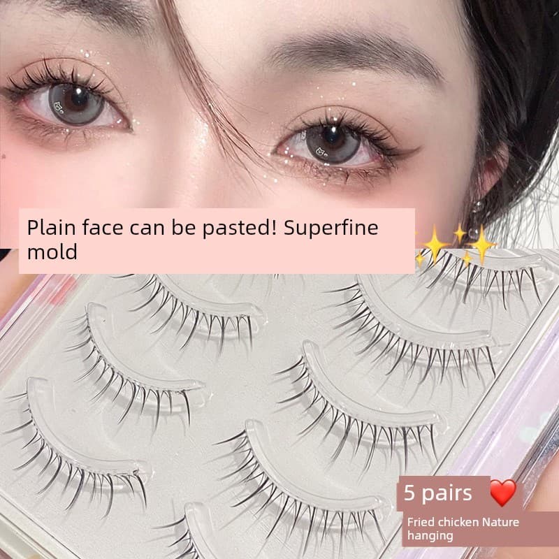 cílios tufinho fox eyes cílios com cola e pinça ❖Cílios fofos Produtos de moda Cílios postiços reutilizáveis diários❣