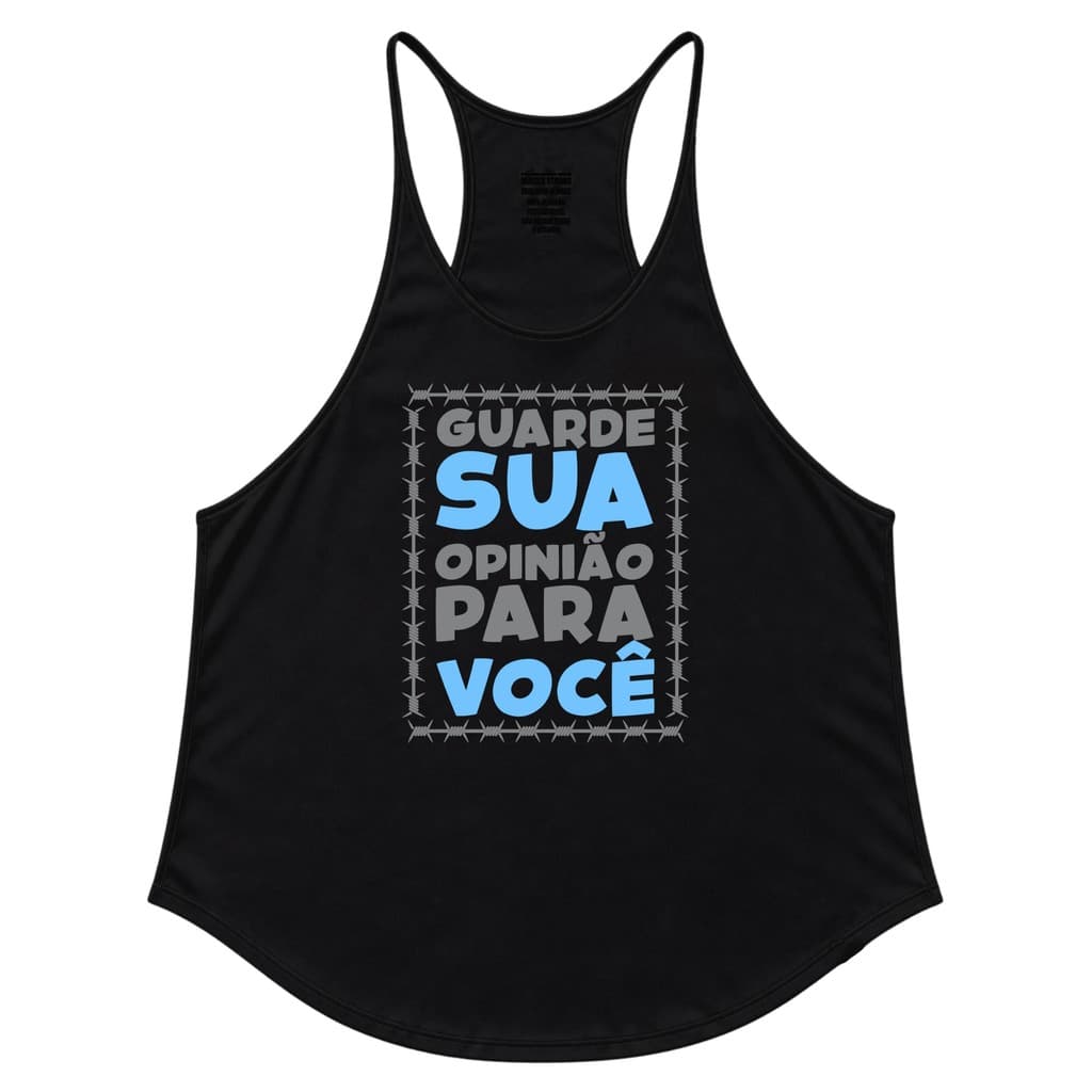 Regata Cavada Masculina Muscle Strong Preta Sua Opinião