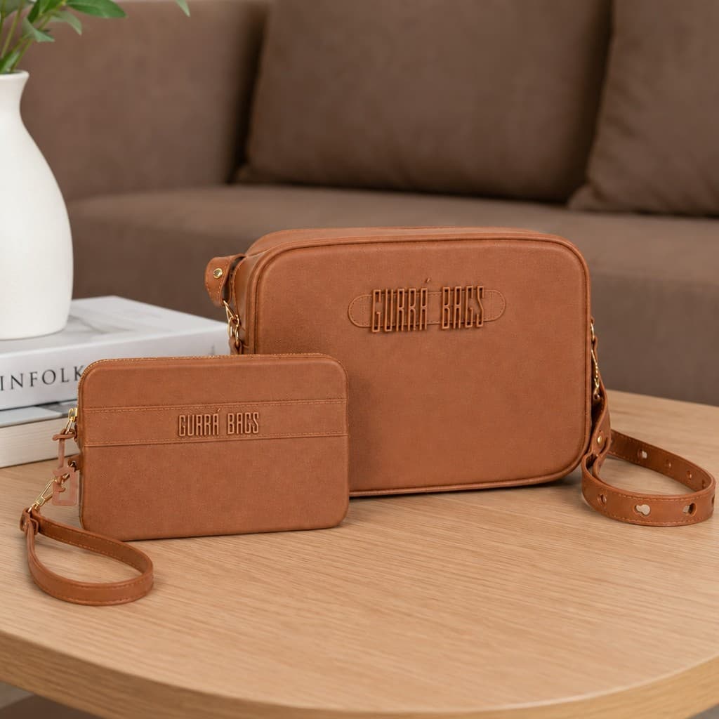 Kit Bolsa Feminina Pequena + Carteira de Mão Casual Com Alça Para Uso Diário - Compre Já