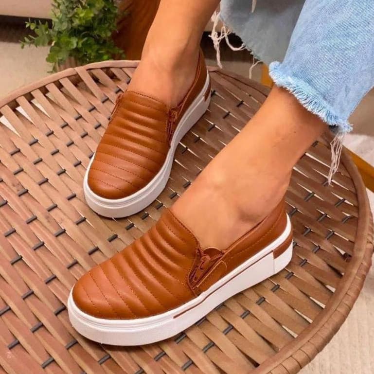 Tênis Feminino Slip On Leve Macio Anatômico Antiderrapante 34 ao 43 Envio Rápido