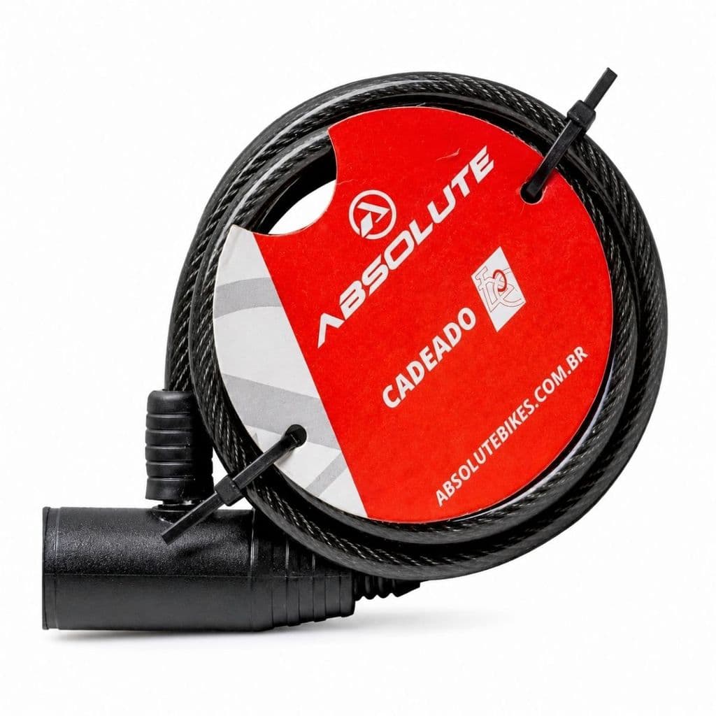 Tranca Cadeado 12x1,5 Espiral Absolute Bicicleta Segurança