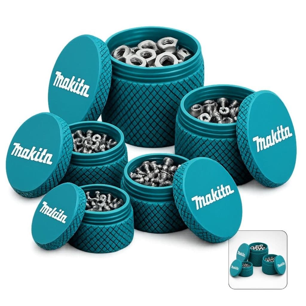 Kit 3 Porta Trecos Makita Organizador Parafusos Porcas Bits Tampa Vedável 3 Tamanhos