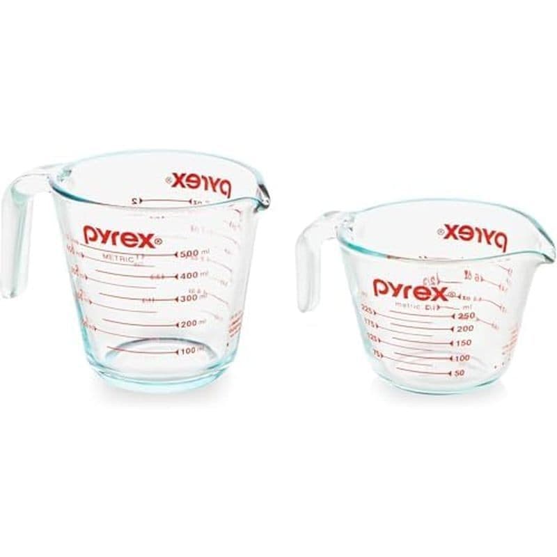 Conjunto De Copos Medidores De Vidro Pyrex Essentials (Pacote Com 2) , (1 & amp ; 2 Xícaras) De Medição Para Preparação