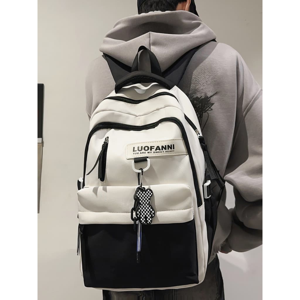 Mochila escolar meninos meninas estudantes do ensino médio simples novo estilo grande capacidade à prova d'água alunos d