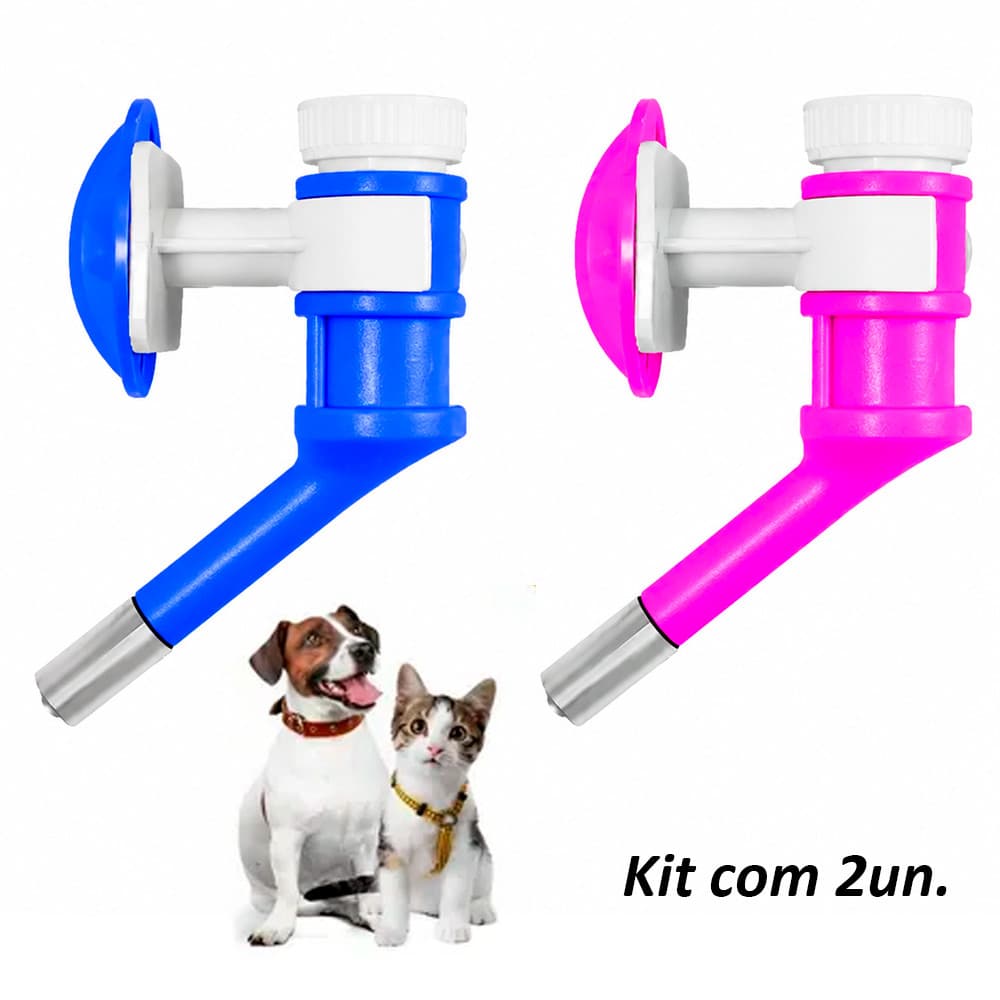 Kit 2 Bico Bebedouro Automático para Cães Pelos Longos – Anti Vazamento