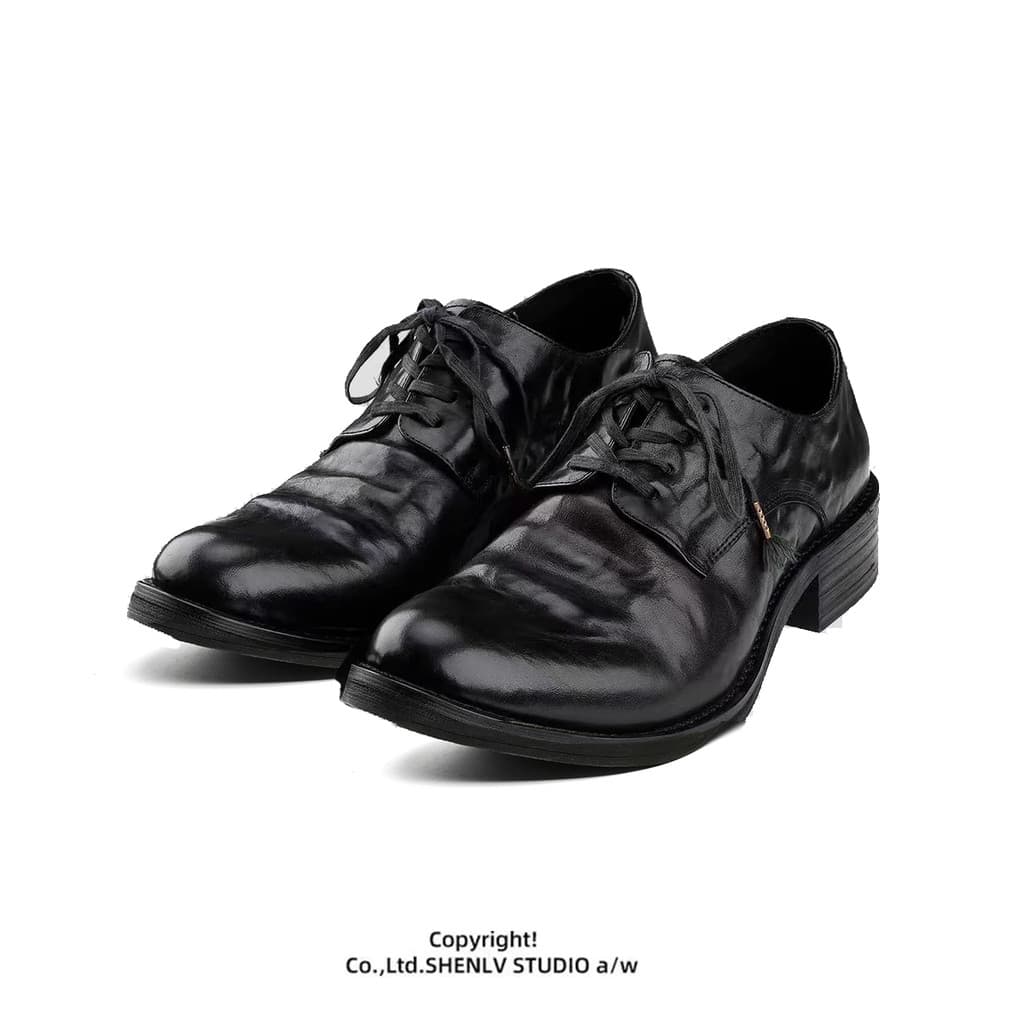 Estilo na moda dedo do pé virado Derby sapatos casuais passarela aumentada de sola grossa masculino feminino assistente