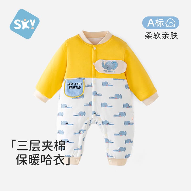 Bebê outono inverno acolchoado macacão engrossado quente recém-nascido macacão roupas de inverno pijamas do bebê inverno