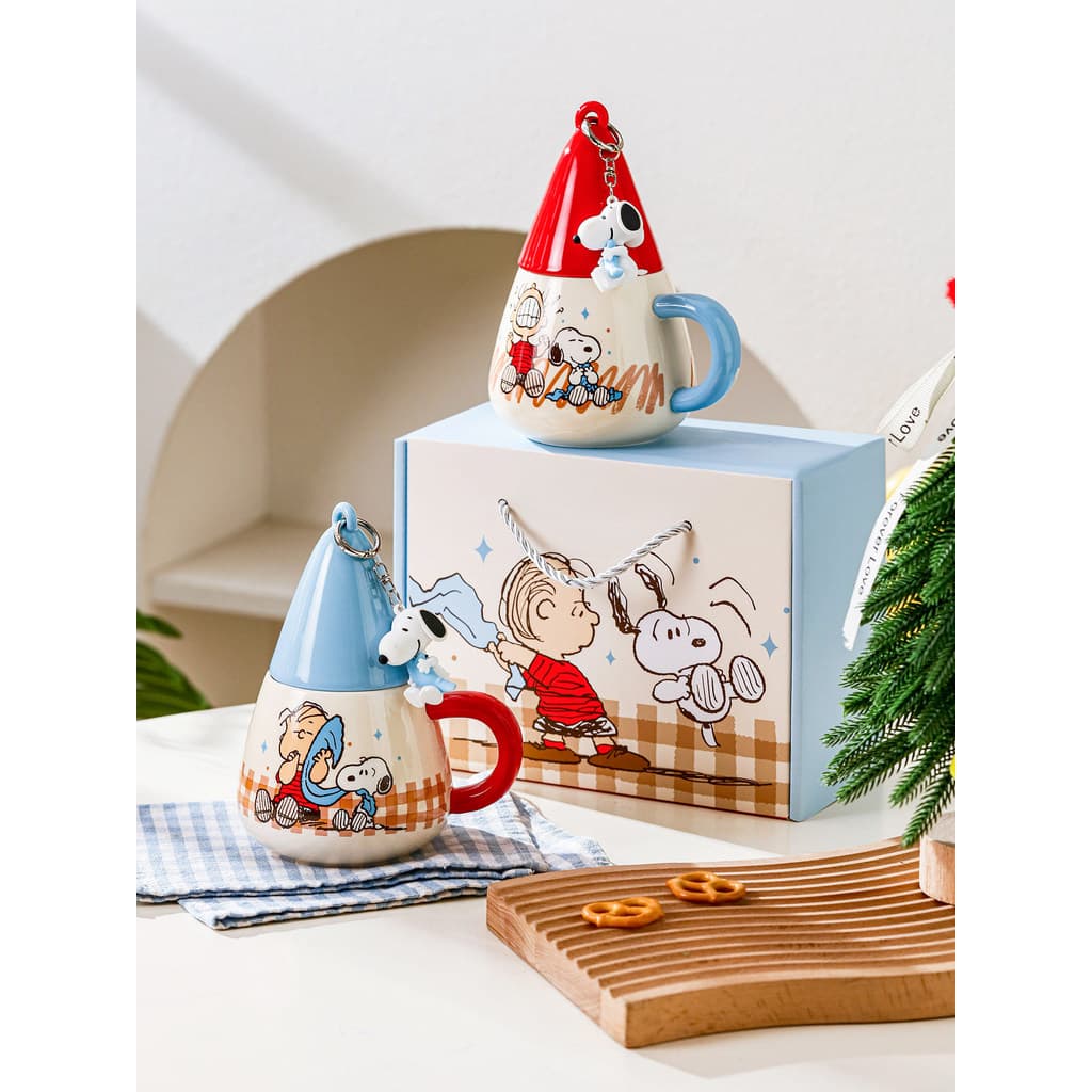 [Frete grátis] Copo de água Caneca Xícara de café Bonito desenho animado Snoopy Copo de água Pingente Bonito Copo divert