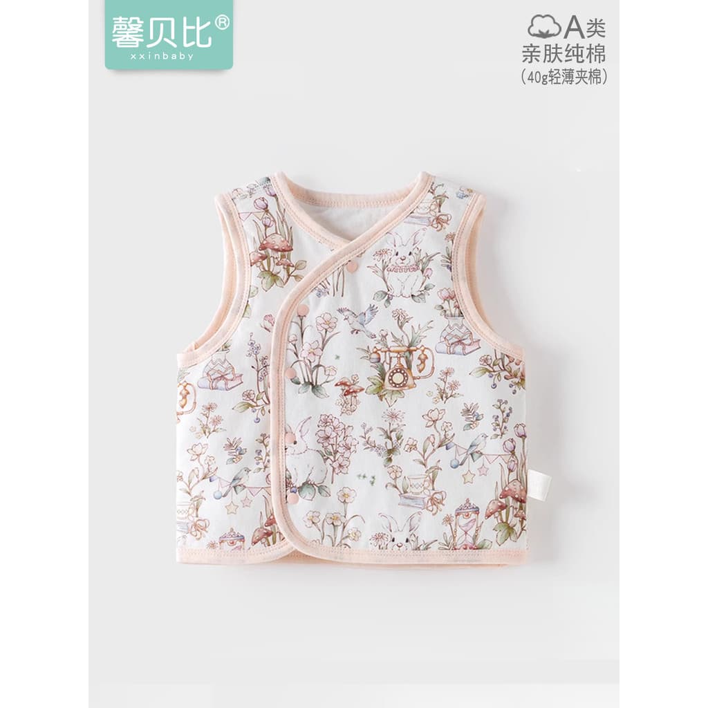 Xin Babe colete de bebê outono inverno colete de algodão fino bebê puro algodão colete superior acolchoado quente das cr