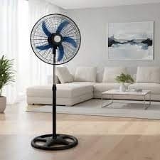 Ventilador Chão Potente Refrescante Verão Sala Quarto Grade Segura 3 Velocidades Silencioso