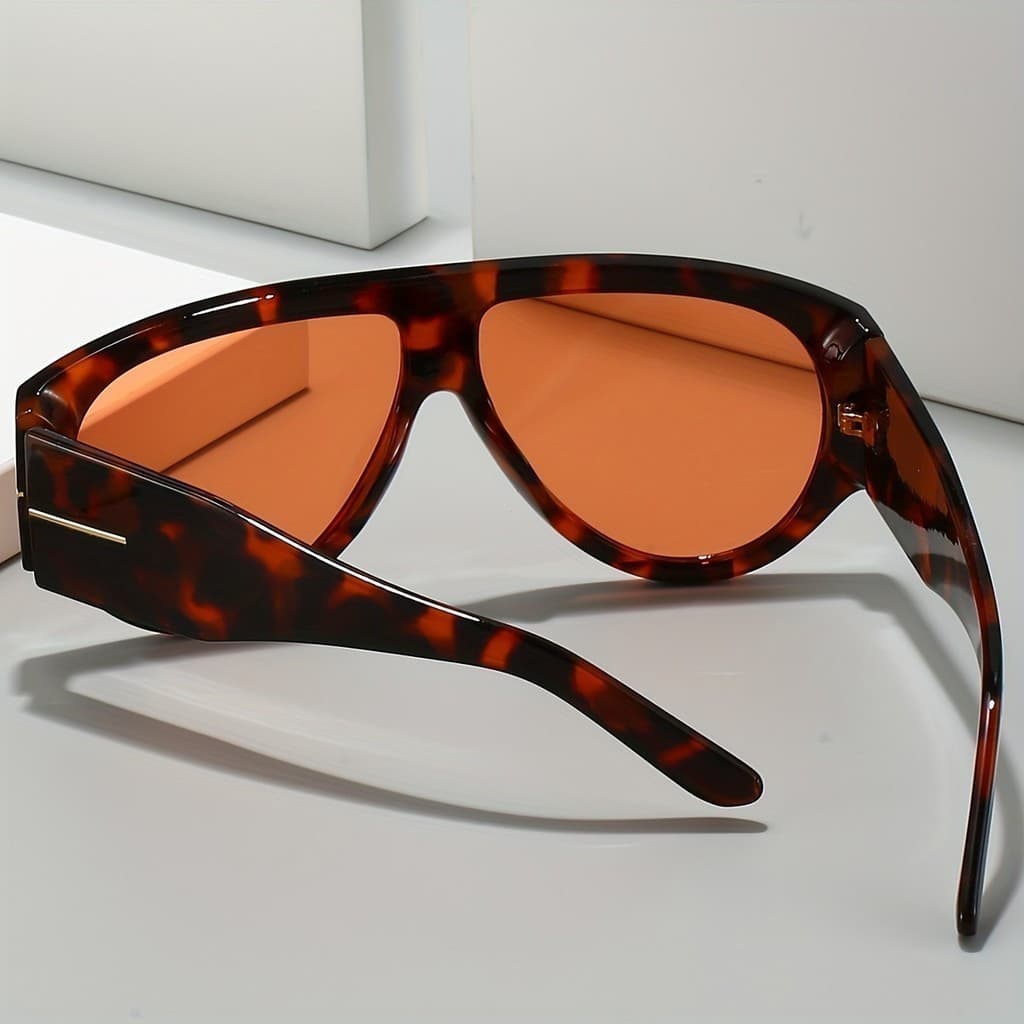 1pc Unisex Large Pilot Sunglasses - Cat Eye Style, Polycarbonate Frame--*&--&*-*-*