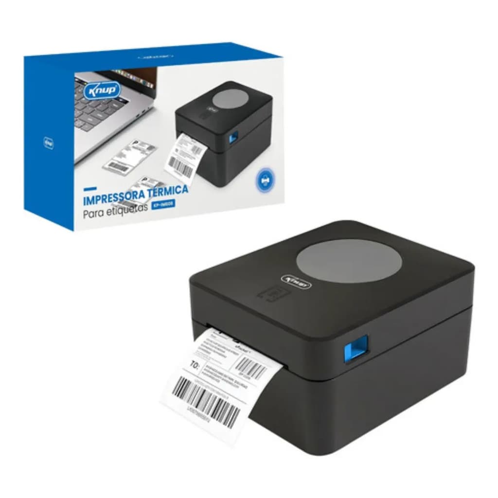 Impressora Knup KP-IM608 para Etiquetas 100mm USB Bluetooth 160mm/s