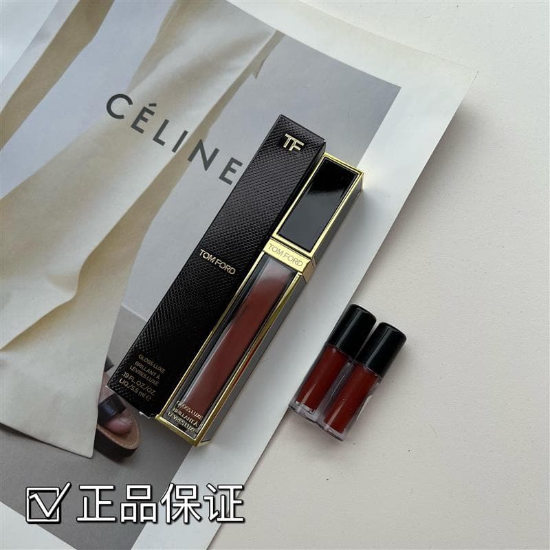 [Amostra] TF Novo Estilo Preto Ouro Lip Gloss Amostra 20 Crepúsculo 08 Damasco Pêssego 22 Flor de Cerejeira Branco Pêsse