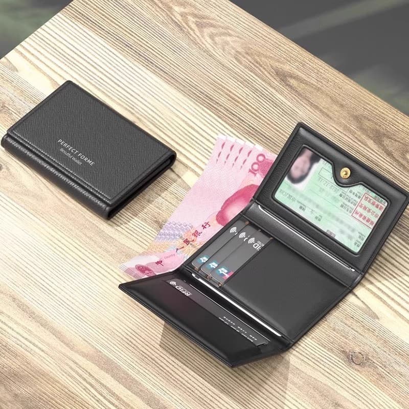 carteira masculina com ziper carteira masculina Novo simples titular do cartão de visita saco de armazenamento de docume