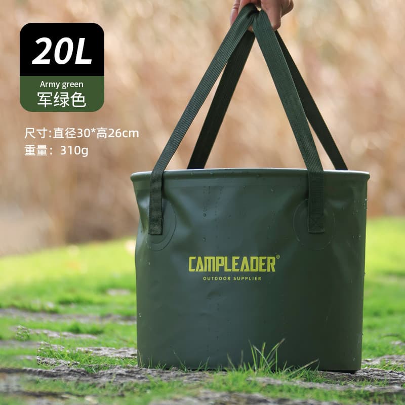 Pesca ao ar livre camuflagem balde dobrável portátil acampamento lavatório de viagem 20L balde portátil