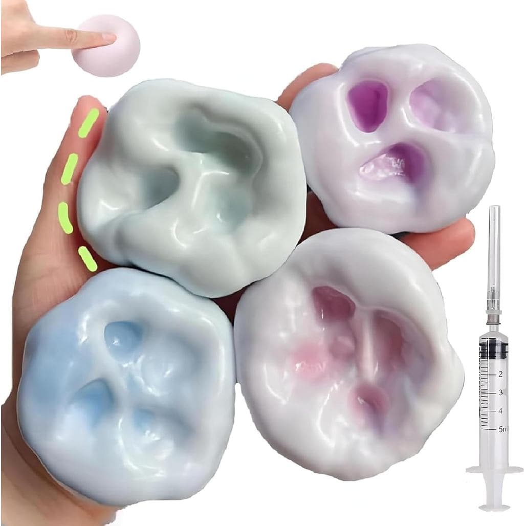 4 peças de brinquedos Fidget Squishy, brinquedos portáteis de apertar para aliviar o estresse e moldar a pressão, brinqu