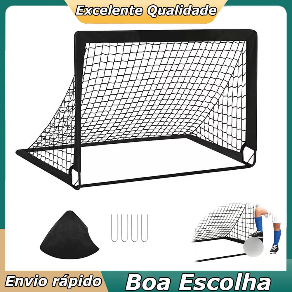 120*90cm Trave de Gol Trave Futebol Goleira Rede Dobrável Rede Portátil