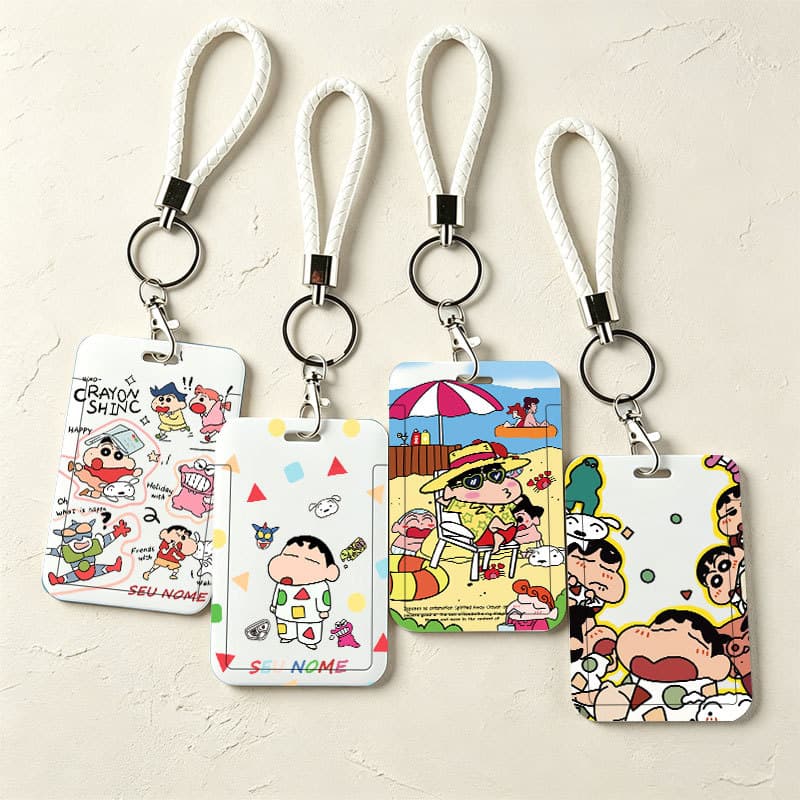 Porta-Cartões Crayon Shin-chan , Protetor De Crachá De Identificação De Estudante De Anime Fofo Para Cartão De Refeição