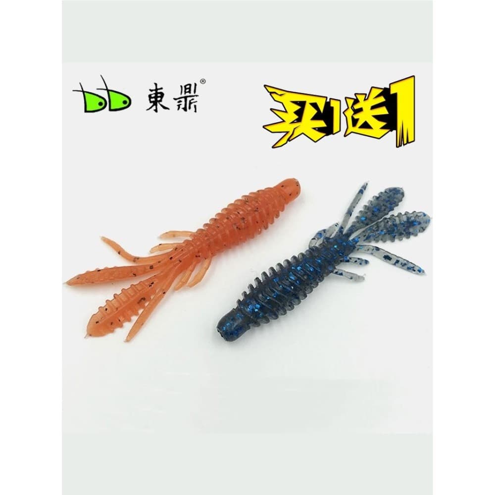 Dongding flutuante camarão isca macia verme macio Texas farpado pesca Neide equipamento de pesca gancho chumbo robalo ha