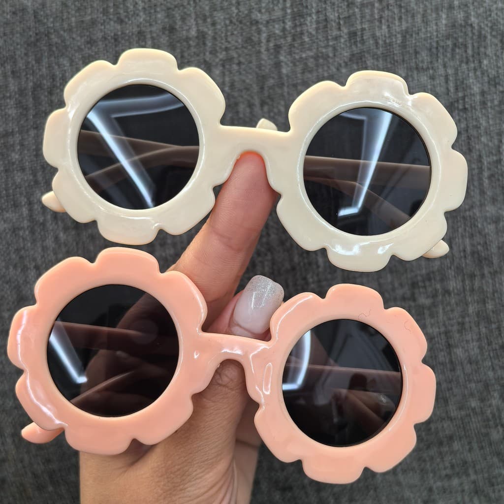 Óculos de sol infantis novo estilo ins pequena flor Morandi cor meninos meninas moda bonito guarda-sol mostrar jardim de