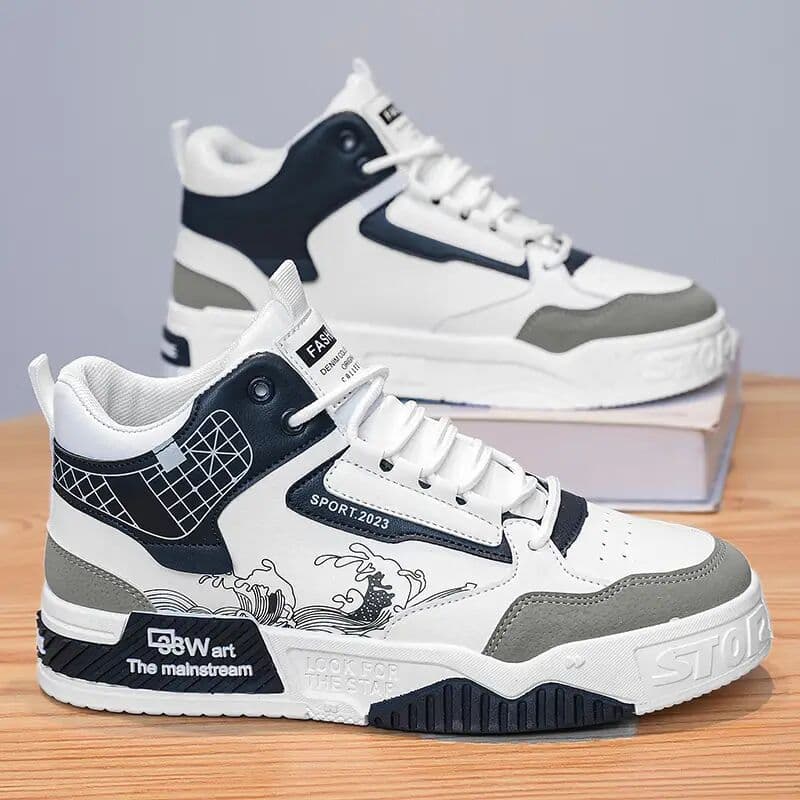 Sapatos masculinos 2026 novo estilo verão tênis de cano alto All-Match esportes de sola grossa sapatos casuais da moda m