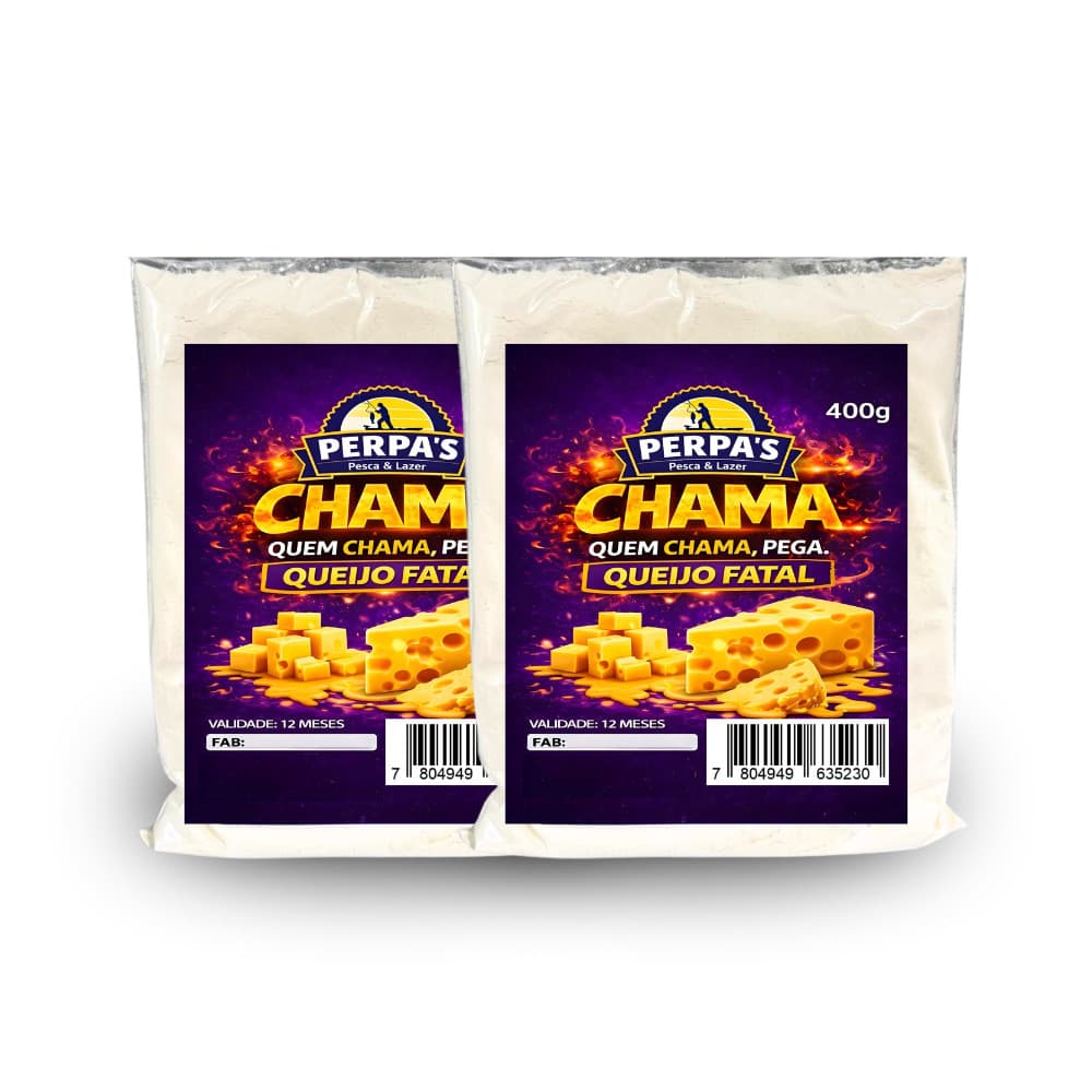 Kit C/ 2 Unidades Massa Chama Queijo Perpas Pesca (400g cada)