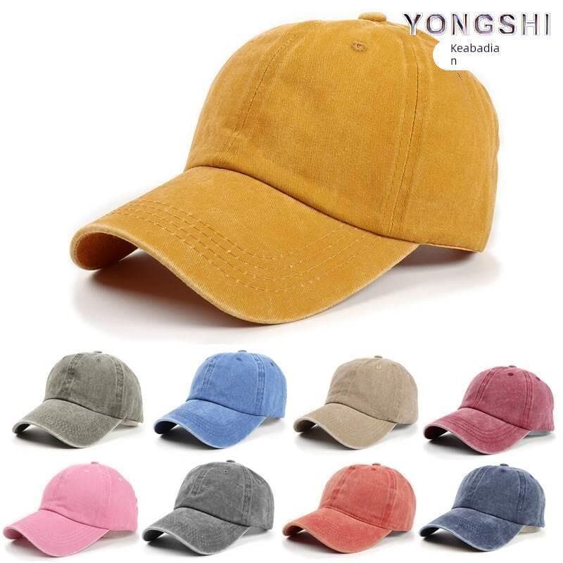 Versão coreana algodão lavado boné de beisebol masculino feminino moda pai chapéu Casual angustiado Denim macio topo cur