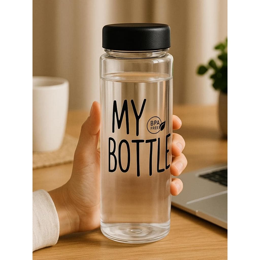 Garrafa de Água Reutilizável de 17 OZ, Copo de Plástico Portátil com Alça, Garrafa Esportiva à Prova de Quedas para Ativ