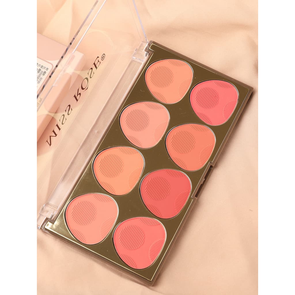 MISS rose paleta de Blush de oito cores, rosa seca, maquiagem Nude genuína, queimaduras solares naturais, contorno femin