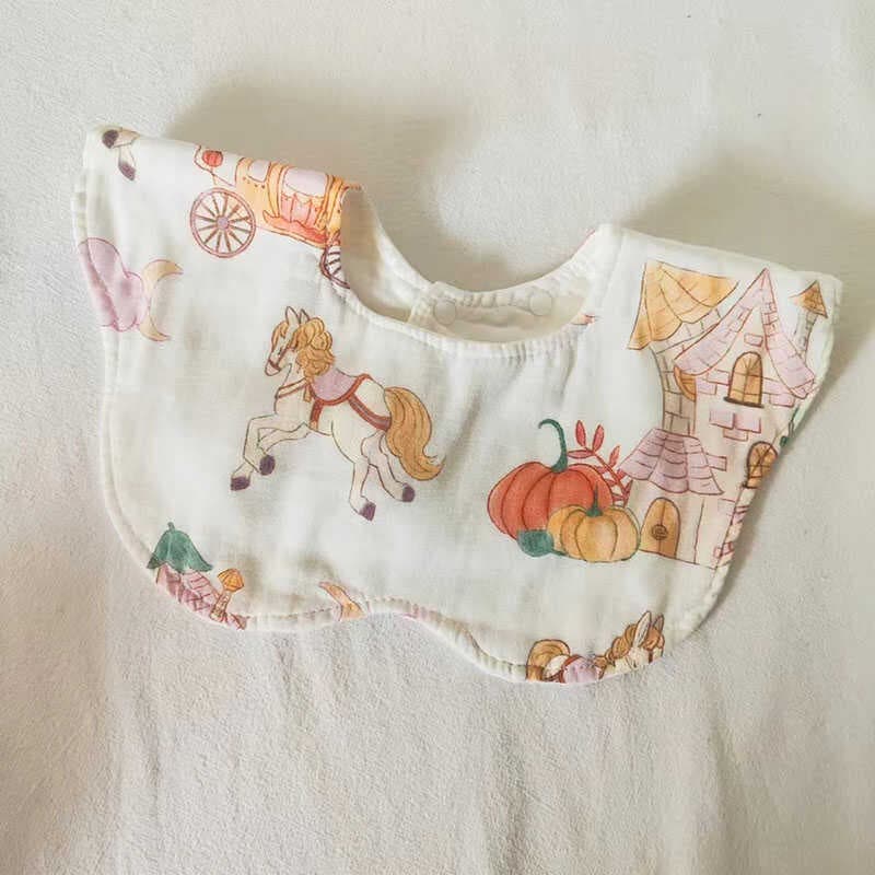 Ins bebê seis camadas de bambu algodão gaze pétala babador Saliva toalha recém-nascido Anti-cuspir leite puro algodão ba