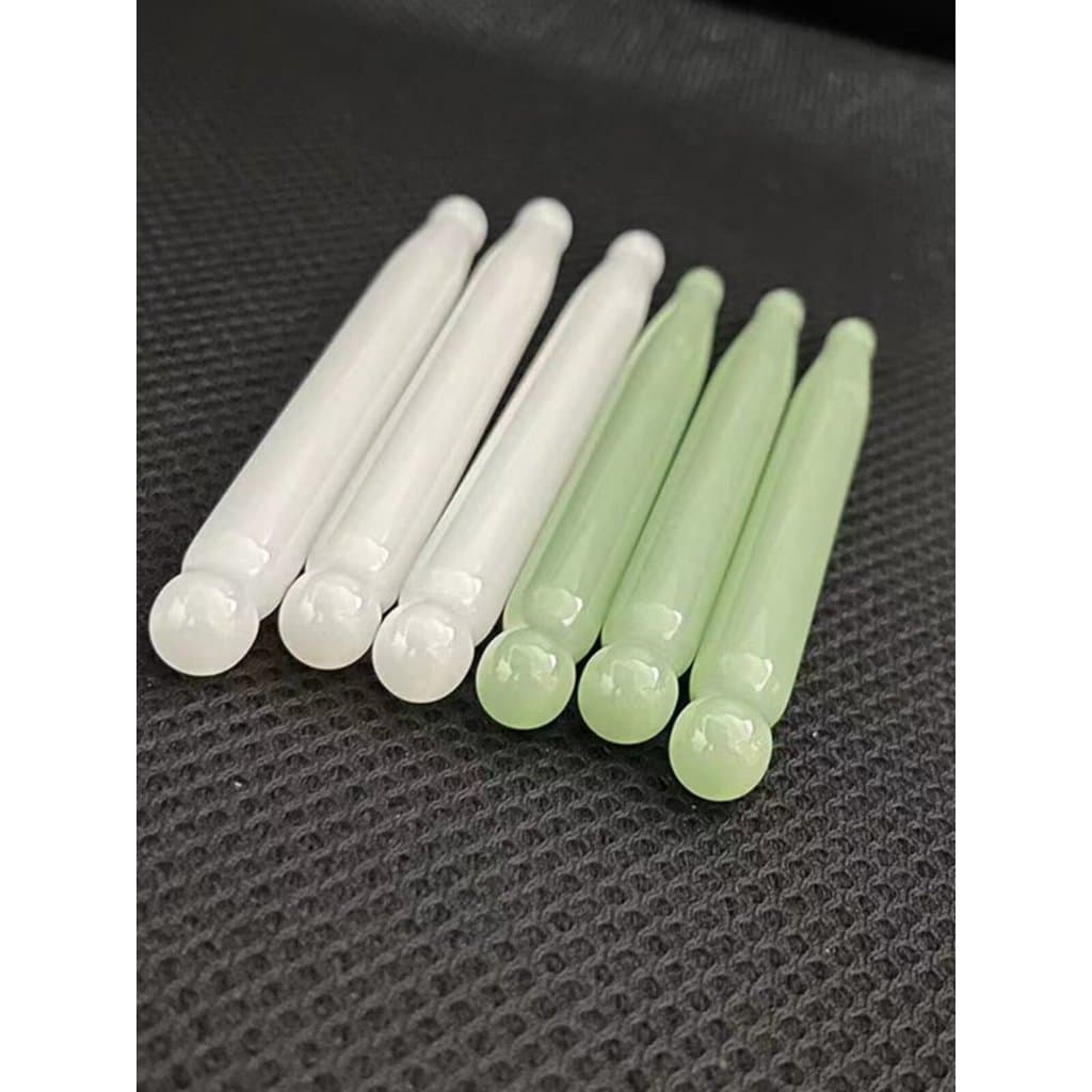 Tendão facial puxando vara Natural rosa cristal Jade cuidados vara dedicado olho facial dedicado acupuntura caneta olho