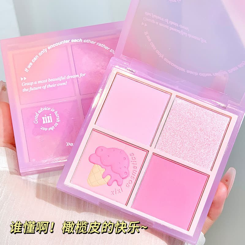 Influenciador menina puro desejo expansão cor azul monocromático blush reparação fosco Natural Nude maquiagem roxo verde