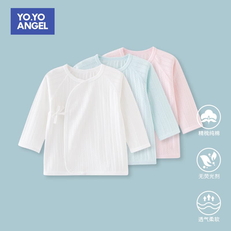 Bebê topo única peça dividida estilo verão malha estilo fino puro algodão roupas recém-nascidos outubro-março bebê monge
