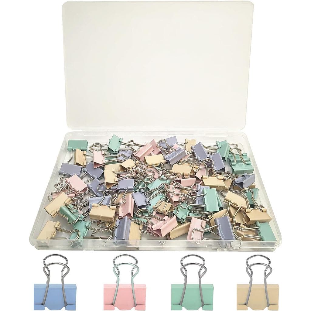 Clipes Coloridos Pequenos para Papel, 80 Peças de Clipes de Papel de 19mm/0,74 polegadas para Material de Escritório, Or