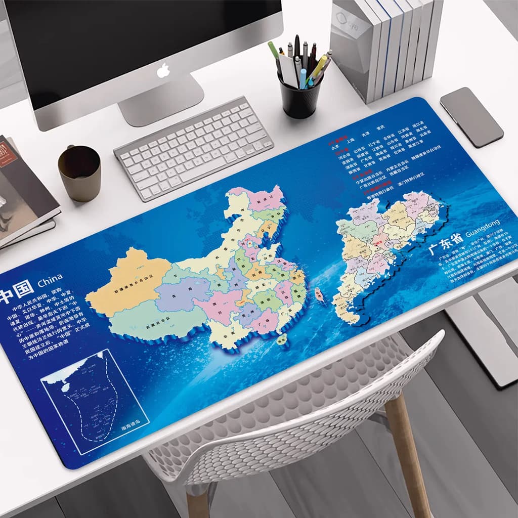 Mapa do mundo Mouse pad Oversized chinês Provincial mapa da cidade mesa do computador almofada de mesa do estudante tecl