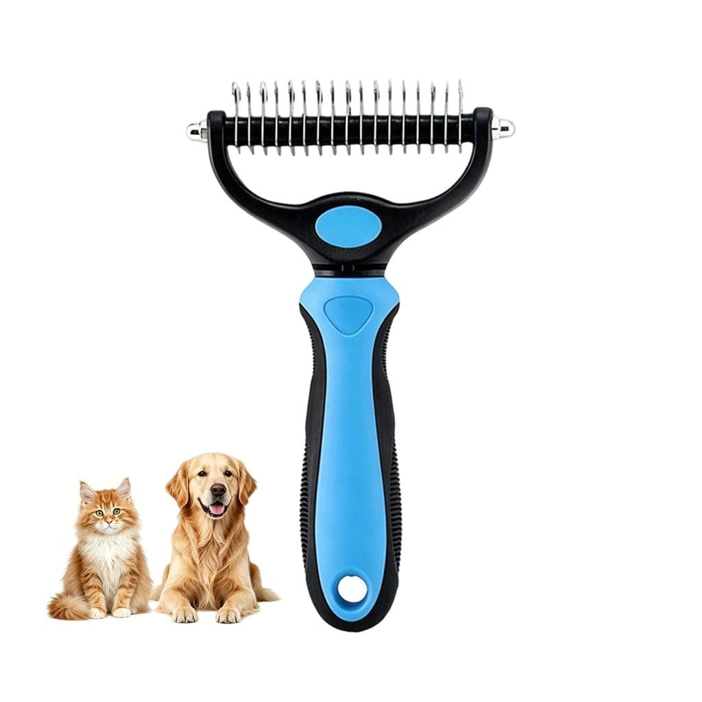 Pente Desembaraçador para Cães e Gatos, Escova Removedora de Subpelo para Cabelos Longos, Escova para Remover Nós, Emara