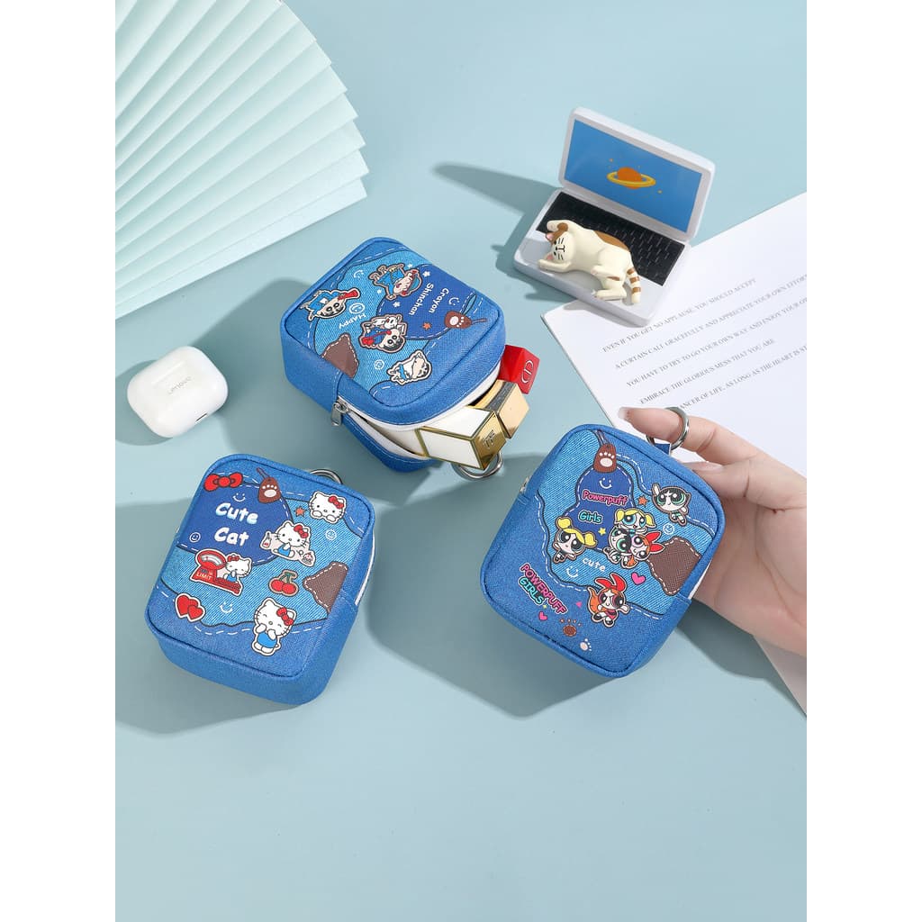carteira masculina carteira masculina com ziper Novo saco de batom dos desenhos animados saco de armazenamento de cartão