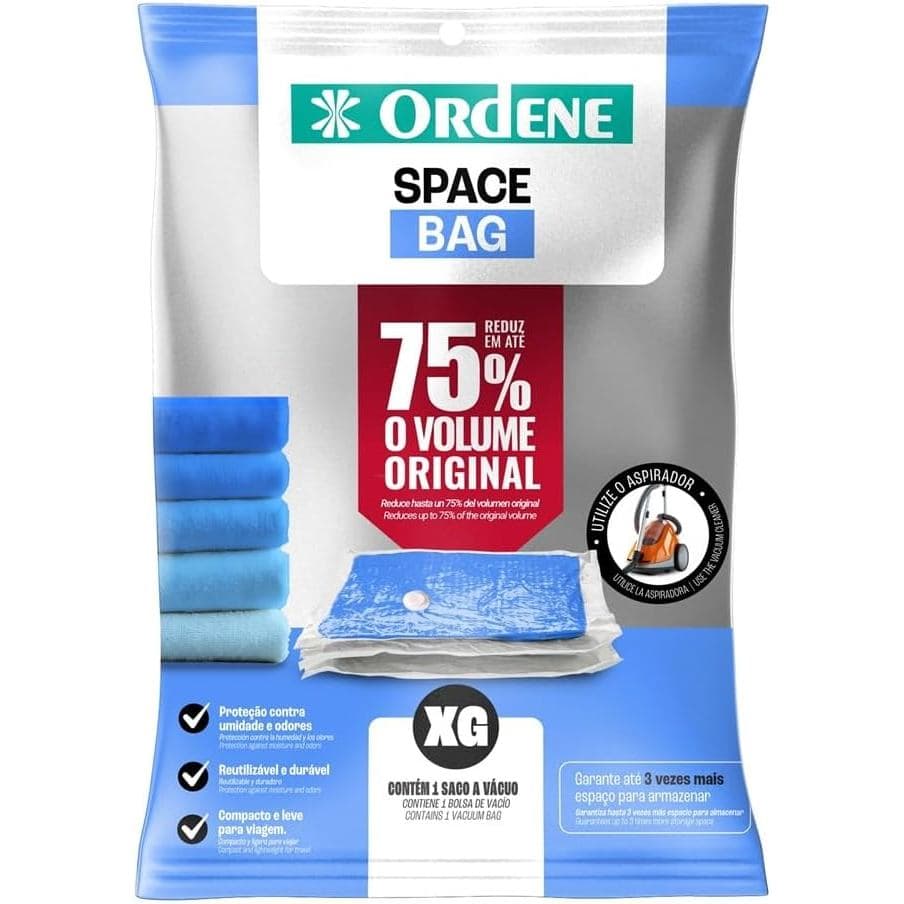 Saco a vacuo para roupas transparente ordene space bag Tamanho 100x70 XG
