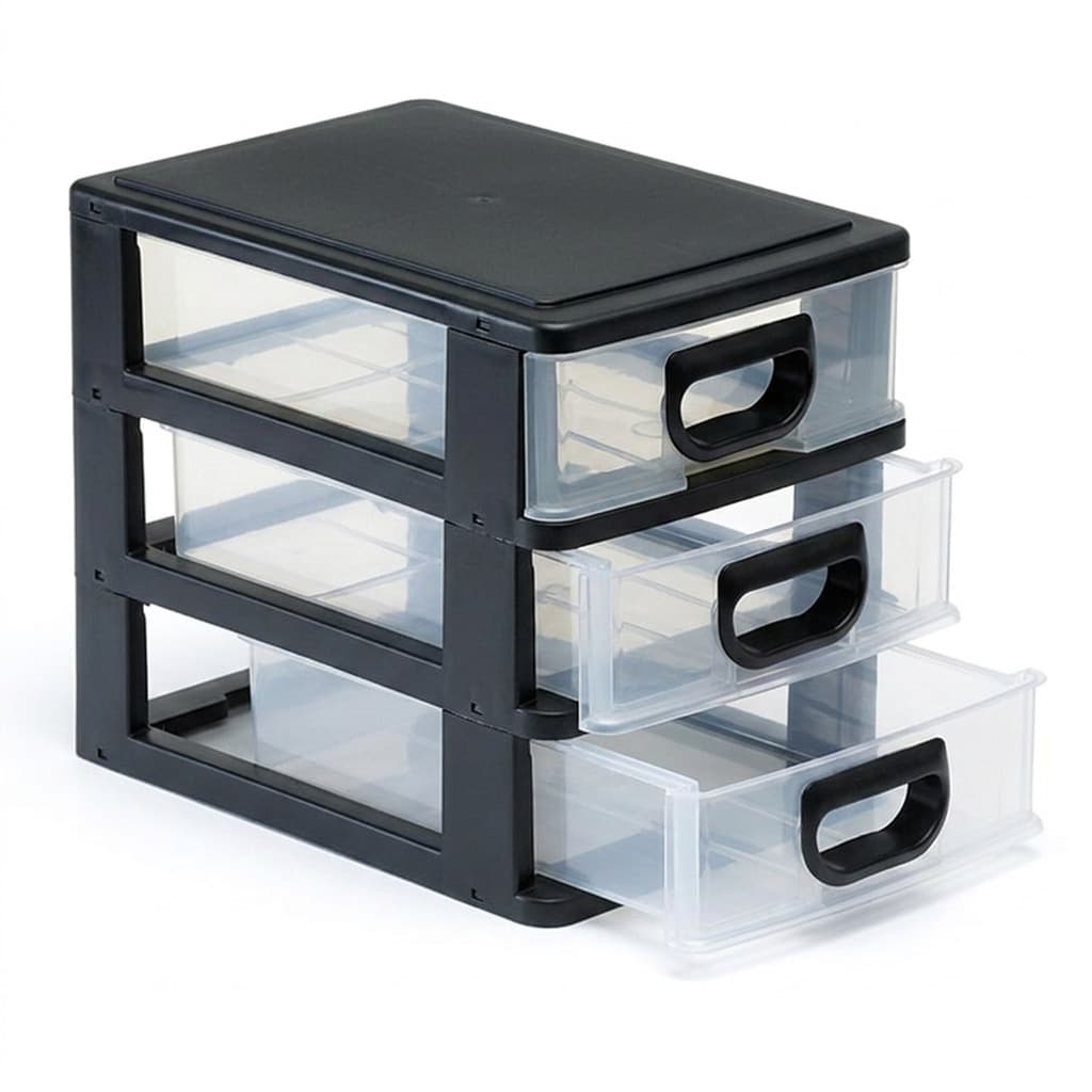 Gaveteiro Organizador De Mesa Mini Porta Tudo 3 Gavetas Organizadores para casa
