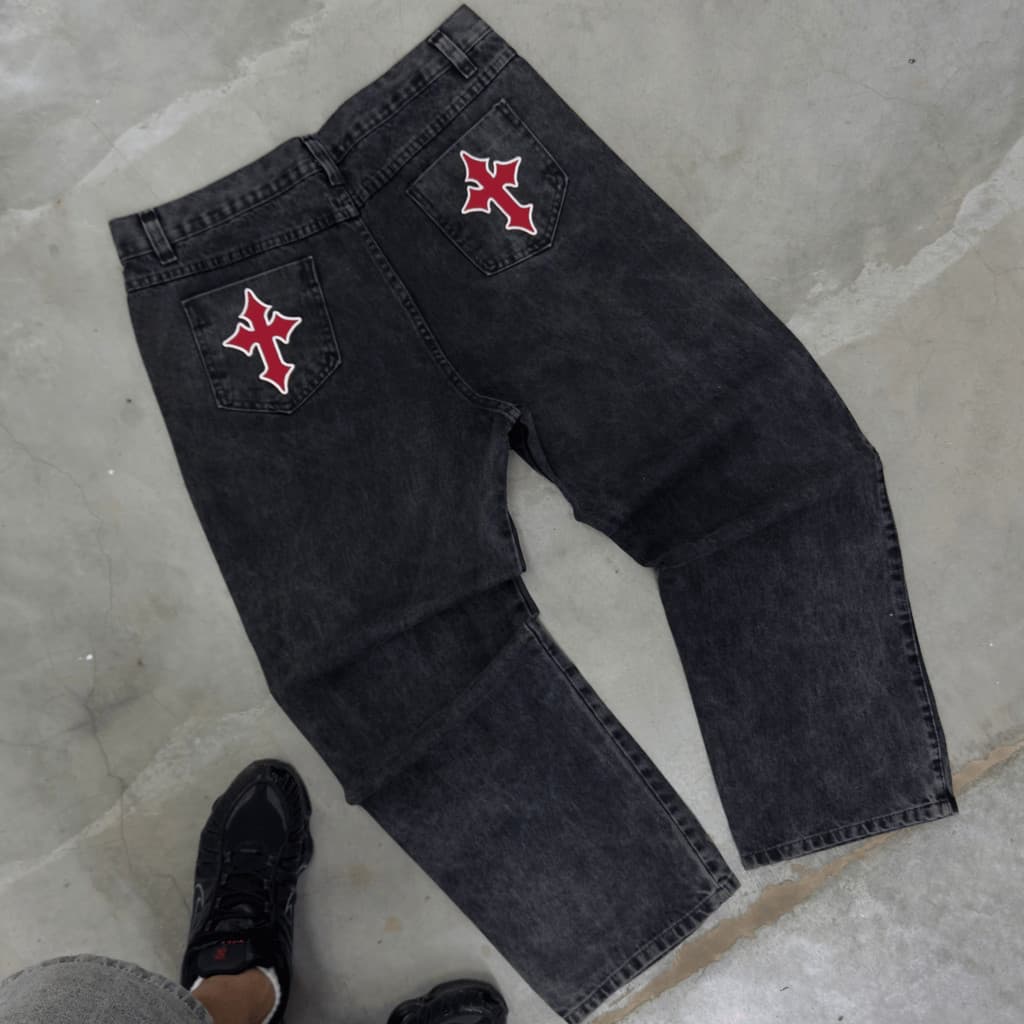 Calça Baggy Cruz Trip Balão Estonada Masculina Streetwear